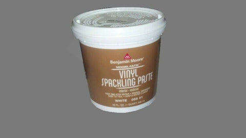 BRAND NEW 32 OZ TUB OF BENJAMIN MOORE WHITE VINYL SPACKLING PASTE (90 AVAILABLE)