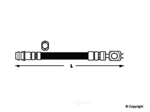 New Brake Hydraulic Hose-Meyle Brake Hydraulic Hose Front WD Express 1J0 611 701